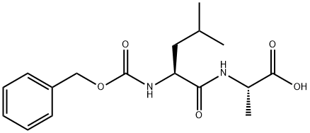 N-(ベンジルオキシカルボニル)-L-Leu-L-Ala-OH 化学構造式