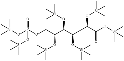 2-O,3-O,4-O,5-O-Tetrakis(trimethylsilyl)-6-O-[bis(trimethylsiloxy)phosphinyl]-D-gluconic acid trimethylsilyl ester Structure
