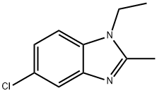5-氯-1-乙基-2-甲基苯并咪唑 结构式