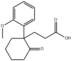 1-(o-メトキシフェニル)-2-オキソシクロヘキサンプロピオン酸 化学構造式