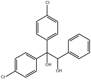 1,1-bis(4-chlorophenyl)-2-phenyl-ethane-1,2-diol Struktur