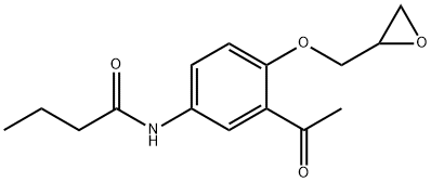N-[3-acetyl-4-(oxiranylmethoxy)phenyl]butyramide Struktur