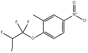 2-メチル-4-ニトロ-1-(1,1,2,2-テトラフルオロエトキシ)ベンゼン 化学構造式