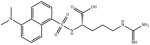 Nα-[(5-ジメチルアミノ-1-ナフタレニル)スルホニル]-L-アルギニン 化学構造式