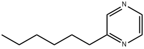 2-ヘキシルピラジン 化学構造式
