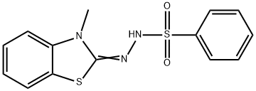 (3-Methyl-2(3H)-benzothiazolylidine)hydrazide-benzenesulfonic acid Structure