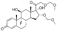 9-Fluoro-11β,17-dihydroxy-16α,21-bis(MethoxyMethoxy)-pregna-1,4-diene-3,20-dione, 2822-16-4, 结构式