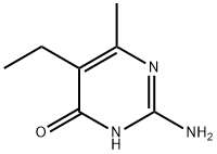 2-アミノ-5-エチル-6-メチル-4-ピリミジノール 化学構造式