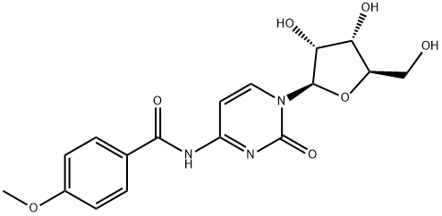 N4-甲氧基苯甲酰基胞苷, 28225-17-4, 结构式