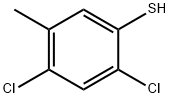 2,4-ジクロロ-5-メチルベンゼンチオール 化学構造式