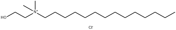 N-(2-HYDROXYETHYL)-N,N-DIMETHYL-1-TETRADECANAMINIUM CHLORIDE 结构式