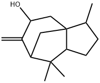 2,3,4,5,6,7,8,8a-オクタヒドロ-3,8,8-トリメチル-6-メチレン-1H-3a,7-メタノアズレン-5-オール 化学構造式