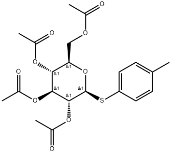 4-甲基苯基 2,3,4,6-O-四乙酰基-BETA-D-硫代吡喃葡萄糖苷 结构式