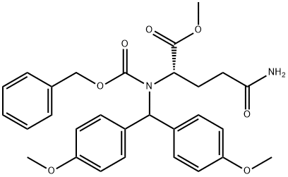 N-ALPHA CARBOBENZOXY-N-GAMMA-(4,4'-DIMETHOXY)BENZHYDRYL-L-GLUTAMINE ALPHA-METHYL ESTER Structure