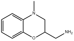 2-(アミノメチル)-3,4-ジヒドロ-4-メチル-2H-1,4-ベンゾキサジン 化学構造式
