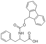 3-[(9H-フルオレン-9-イルメトキシカルボニル)アミノ]-4-フェニルブタン酸 化学構造式
