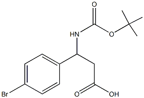 3-(4'-溴苯基)-3-[(叔丁氧基羰基)氨基]丙酸 结构式