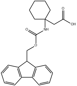 (1-FMOC-氨基环己基)乙酸 结构式