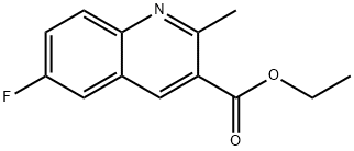 6-フルオロ-2-メチルキノリン-3-カルボン酸エチル 化学構造式