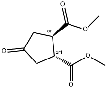 4-OXO-CYCLOPENTANE-TRANS-1,2-DICARBOXYLIC ACID DIMETHYL ESTER 化学構造式