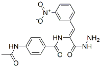 4-acetamido-N-[(Z)-1-(hydrazinecarbonyl)-2-(3-nitrophenyl)ethenyl]benz amide Structure