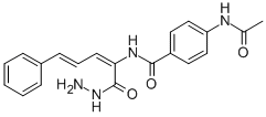 2-(p-Acetamidobenzamido)-5-phenyl-2,4-pentadienoic acid hydrazide Struktur