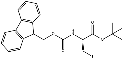 N-FMOC-3-ヨード-L-アラニンTERT-ブチルエステル 化学構造式