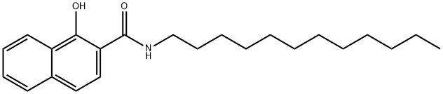 1-ヒドロキシ-N-ドデシル-2-ナフタレンカルボアミド 化学構造式
