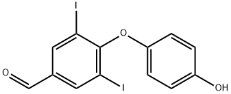 4-(4-Hydroxyphenoxy)-3,5-diiodo-benzaldehyde,2828-49-1,结构式