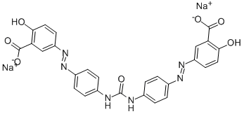 3,3’-[羰基双(亚氨基-4,1-亚苯基偶氮)]双(6-羟基苯甲酸)二钠盐 结构式