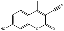 7-ヒドロキシ-4-メチルクマリン-3-カルボニトリル 化学構造式