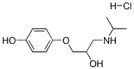 4-[2-ヒドロキシ-3-(イソプロピルアミノ)プロポキシ]フェノール・塩酸塩 化学構造式