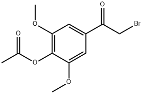 4-(2-Bromoacetyl)-2,6-dimethoxyphenyl acetate Structure
