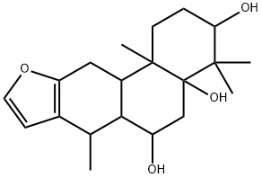 1,2,3,4,4a,5,6,6a,7,11,11a,11b-Dodecahydro-4,4,7,11b-tetramethylphenanthro[3,2-b]furan-3,4a,6-triol Structure