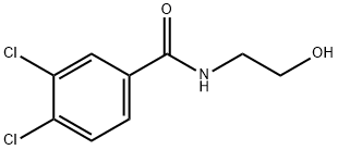 3,4-ジクロロ-N-(2-ヒドロキシエチル)ベンズアミド 化学構造式