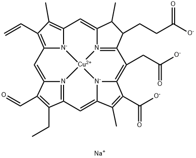叶绿素铜钠,28302-36-5,结构式
