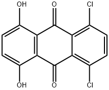 5,8-ジクロロ-1,4-ジヒドロキシアントラキノン 化学構造式