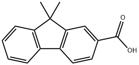 9,9-ジメチルフルオレン-2-カルボン酸 化学構造式
