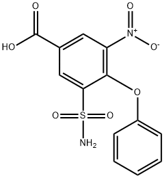 3 - 硝基-4 - 苯氧- 5-氨磺酰苯甲酸,28328-53-2,结构式
