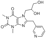 7-(2,3-Dihydroxypropyl)-8-(3-pyridylmethyl)-3,7-dihydro-1,3-dimethyl-1H-purine-2,6-dione Struktur