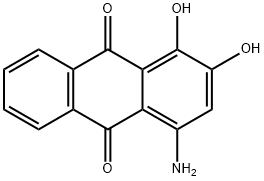 4-amino-1,2-dihydroxyanthracene-9,10-dione Struktur