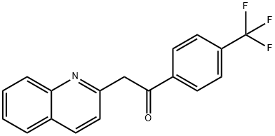 4′-(トリフルオロメチル)-α-(2-キノリニル)アセトフェノン 化学構造式
