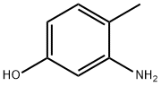 3-アミノ-4-メチルフェノール 化学構造式