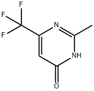 2-メチル-6-(トリフルオロメチル)-4-ピリミジノール 化学構造式
