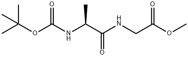 Glycine, N-[(1,1-dimethylethoxy)carbonyl]-L-alanyl-, methyl ester Struktur
