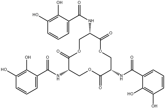 Enterobactin, 28384-96-5, 结构式