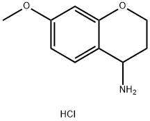 2H-1-BENZOPYRAN, 4-AMINO-3,4-DIHYDRO-7-METHOXY-, HYDROCHLORIDE Struktur