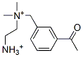 N-(3-acetylbenzyl)-N,N-dimethylethylenediammonium Struktur