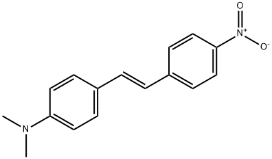 N,N-ジメチル-4-[(E)-2-(4-ニトロフェニル)エテニル]ベンゼンアミン 化学構造式