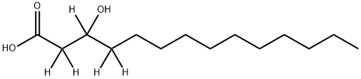 DL-3-HYDROXYTETRADECANOIC ACID-2,2,3,4,4-D5 Struktur